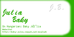 julia baky business card